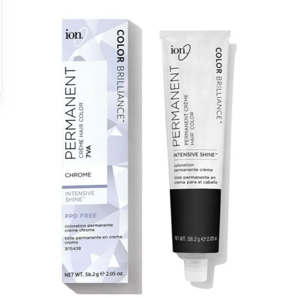 2 Ion Color Brilliance Permanent Creme Hair Color 7VA Chrome 2 Pk